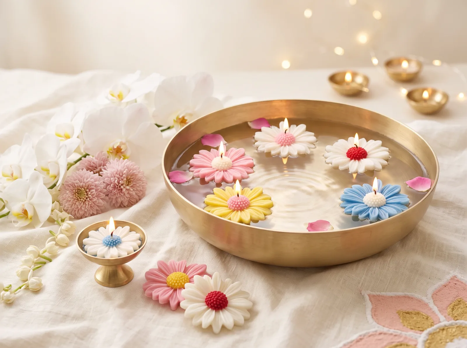 Floating Daisy Candle