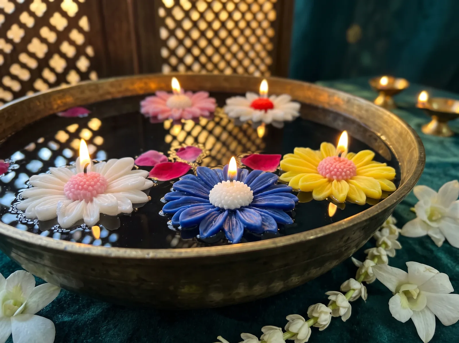 Floating Daisy Candle photo 2