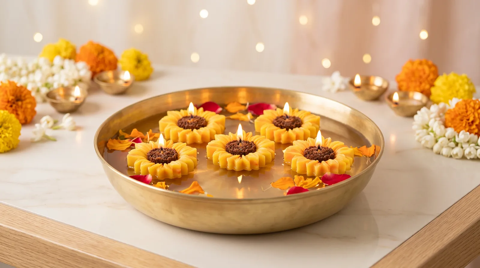 Floating Sunflower Candle