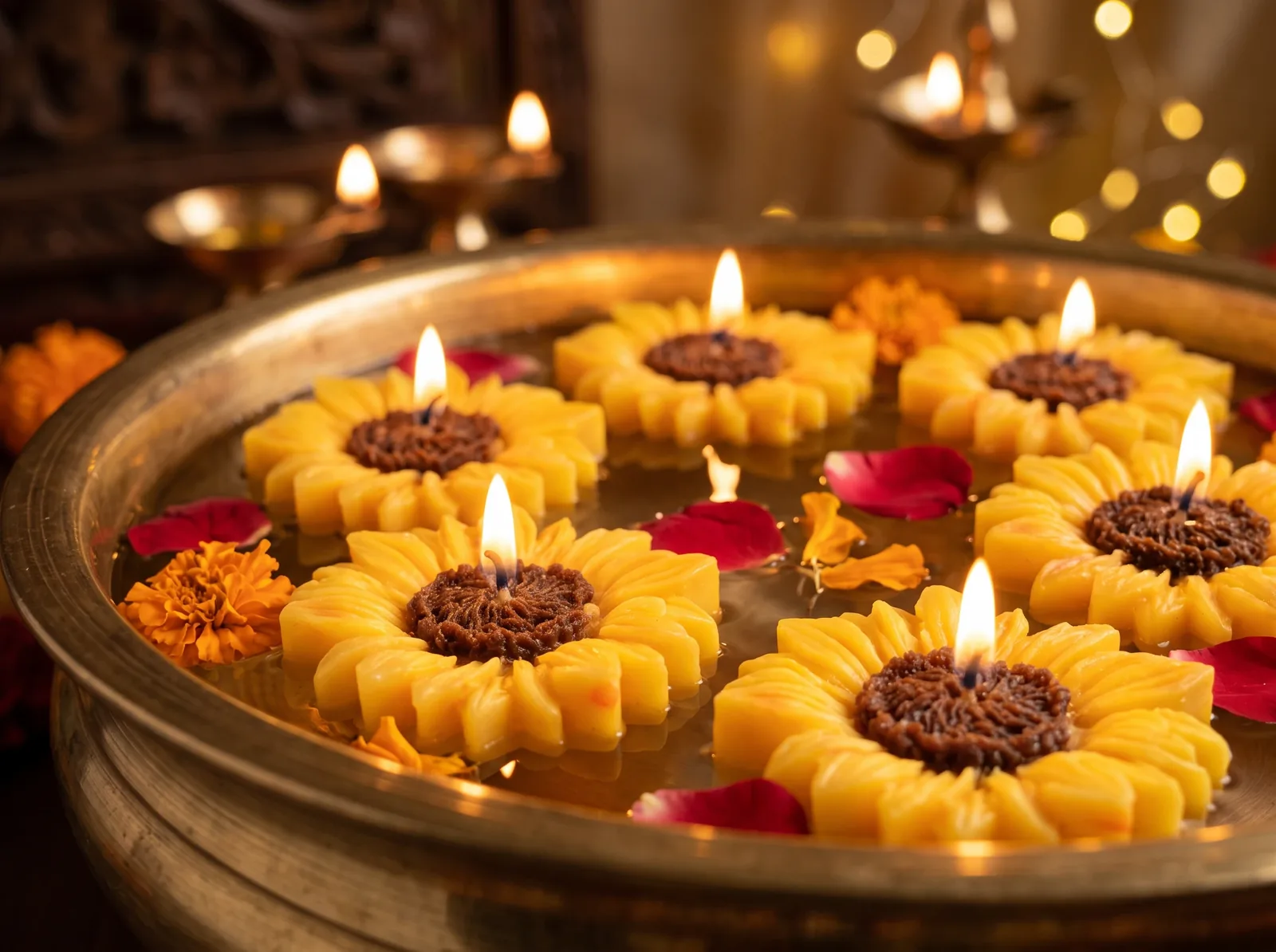 Floating Sunflower Candle photo 3